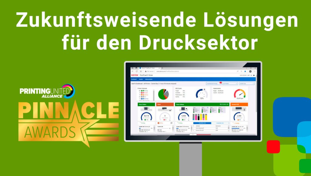 Die Xerox FreeFlow Vision Software ermöglicht es Druckdienstleistern, die Produktivität ihrer Maschinen in Echtzeit zu überwachen und die Effizienz durch datenbasierte Optimierung zu steigern. Gewinner des Pinnacle Product Award 2024, setzt Xerox mit FreeFlow Vision und FreeFlow Vision Connect neue Maßstäbe in der Drucktechnologie.